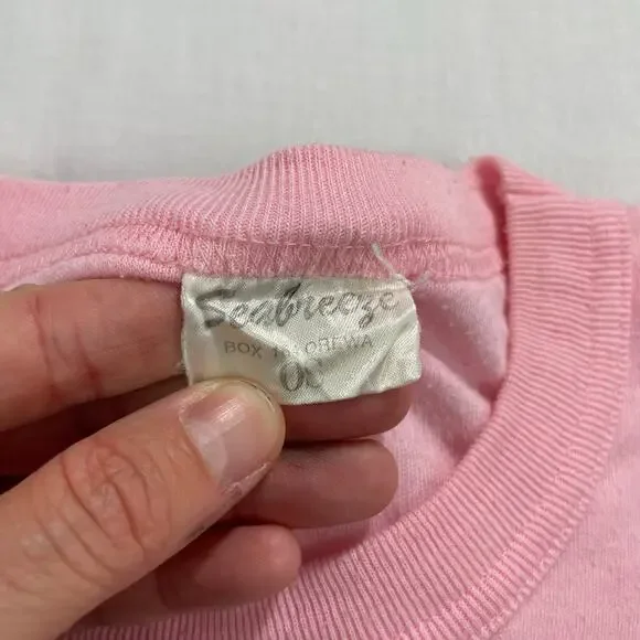 Rare VTG 80s New Zealand T-Shirt, Pink, Size M, Made in New Zealand, Seabreeze - Picture 4 of 6